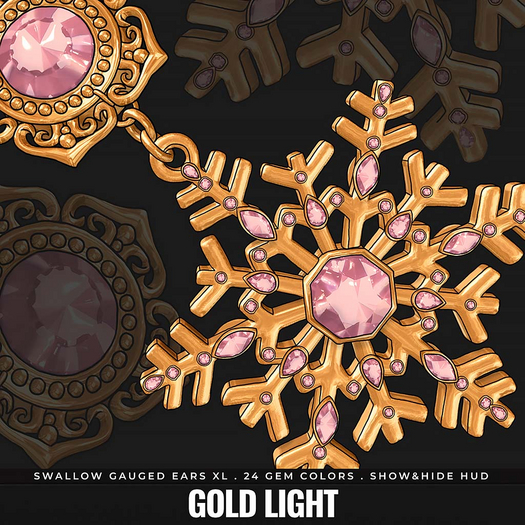 [BL] Carol plugs XL // gold light