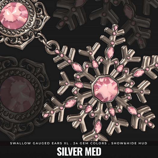 [BL] Carol plugs XL // silver med