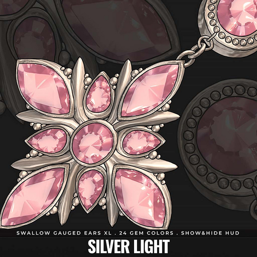[BL] Gloria plugs XL // silver light
