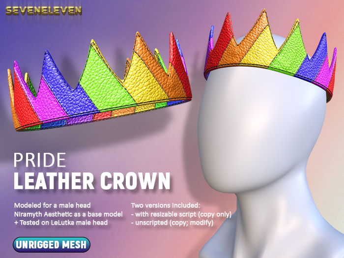 [SEVENELEVEN] Leather Crown - Pride