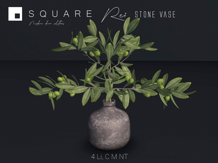 [ SQUARE ] - REI Stone Vase 