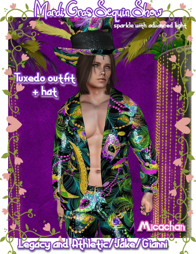 Mardi Gras Sequin Show Male