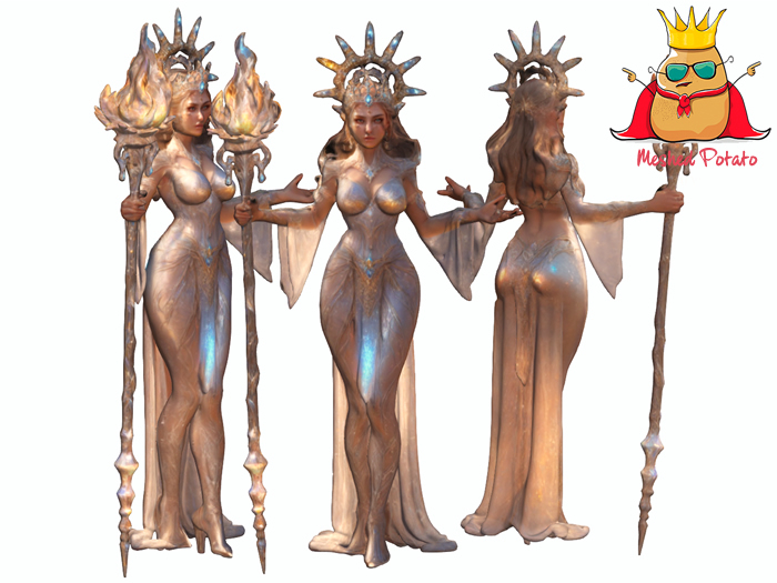 Sun Queen Statue Full Perm