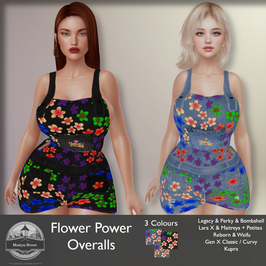 Mostyn St - Flower Power Overalls