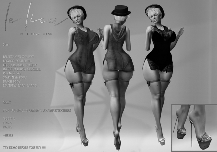 **LeLi**201**Dress+heels**FULL PERM MESH**DEMO
