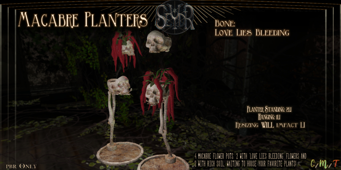 [Seydr] Macabre Planter:Bone:Love Lies Bleeding