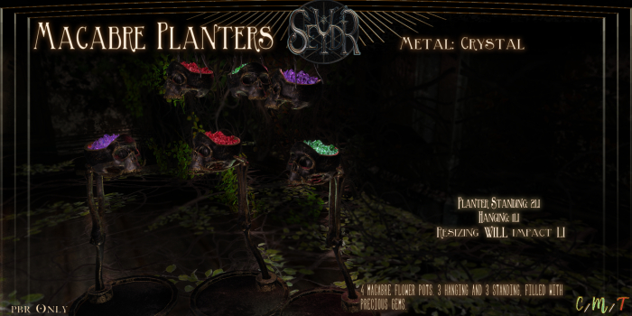 [Seydr] Macabre Planter:Metal: Crystals