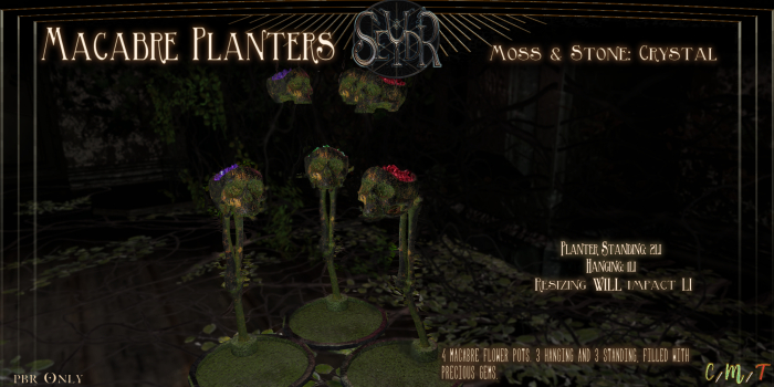 [Seydr] Macabre Planter:Moss&Stone: Crystals