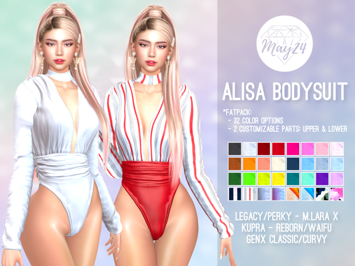 May24 - Alisa Bodysuit - M.LaraX, Legacy/Perky, Kupra, Reborn/Waifu, GenX Classic/Curvy