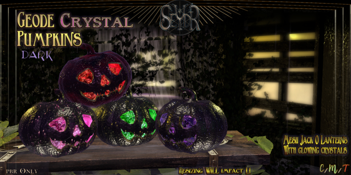 [Seydr] Geode Crystal Pumpkins V2 - Dark
