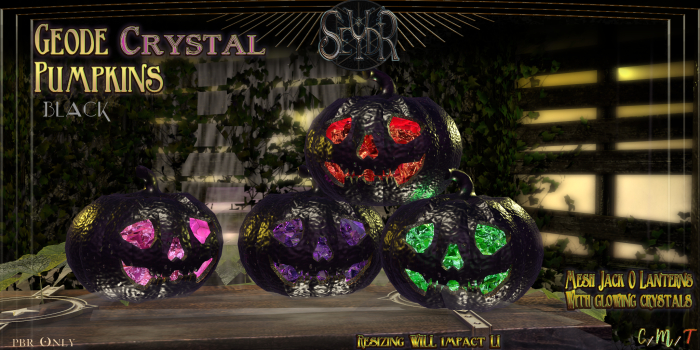 [Seydr] Geode Crystal Pumpkins V2 - Black