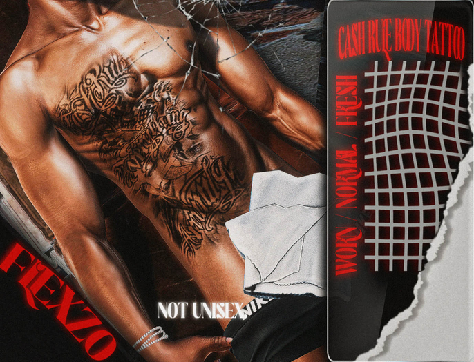 (F)lexzo Exclusive // THE "CASH RULE" TATTOO *NOT UNISEX*