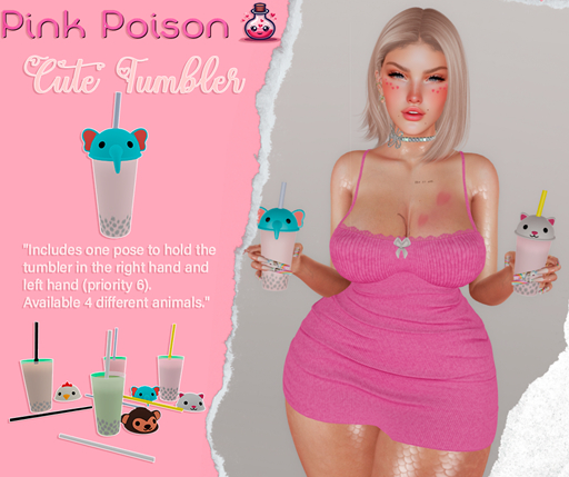 Pink Poison - Cute Elephant Tumbler