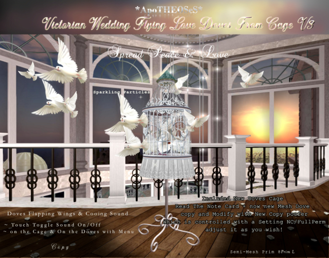 Victorian Wedding Flying Love Doves from Cage V3
