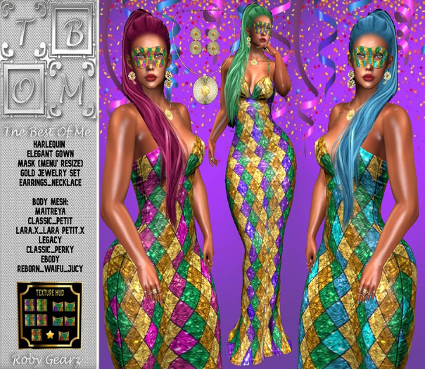 ::T.B.O.M::Carnival Harlequin Elegant Gown 