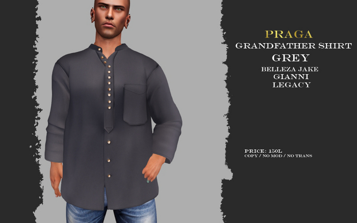 Praga Grandfather shirt - Grey