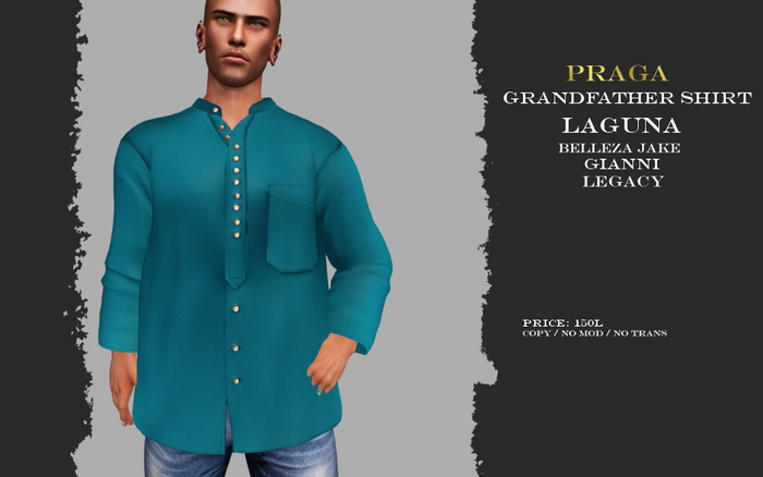 Praga Grandfather shirt - Laguna