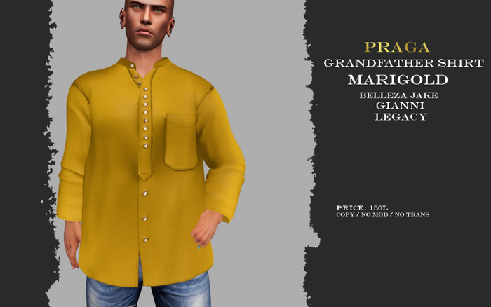 Praga Grandfather shirt - Marigold