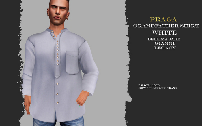 Praga Grandfather shirt - White