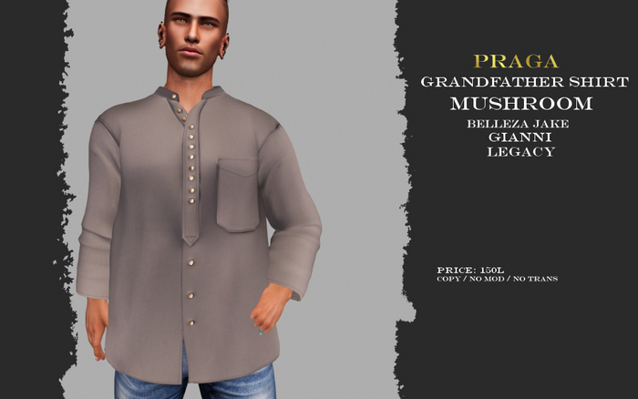 Praga Grandfather shirt - Mushroom