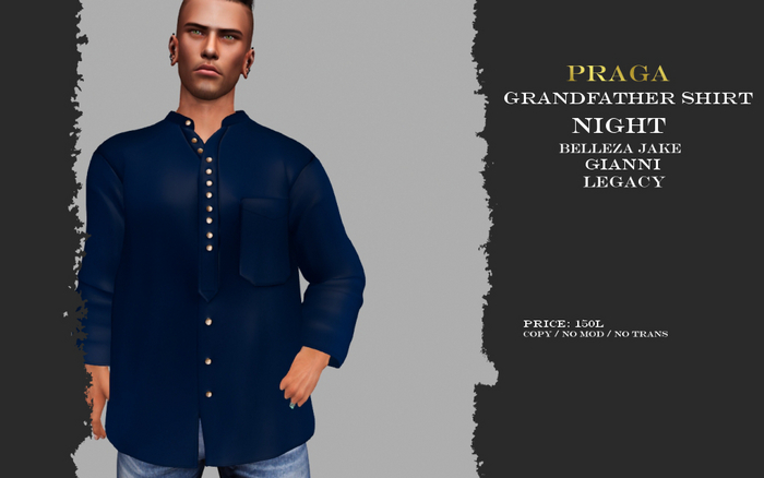 Praga Grandfather shirt - Night