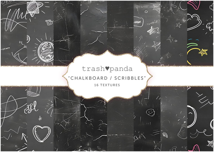 Trash Panda - Chalkboard / Scribbles