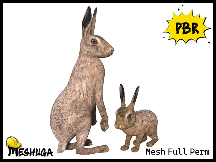 Meshuga PBR Jackrabbit Family FULL PERM MES FULL PERM MESH