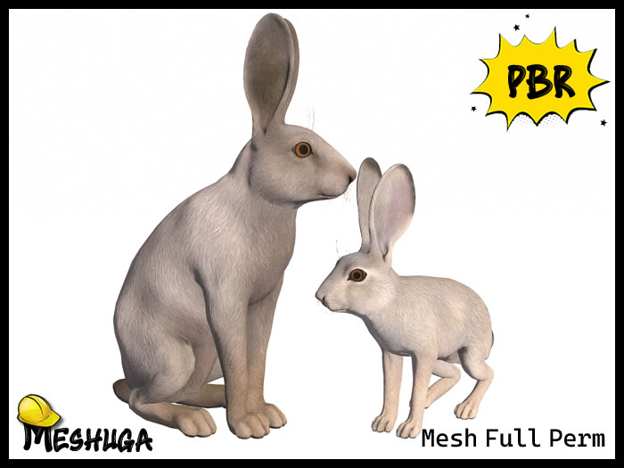 Meshuga PBR Hare Rabbit Family FULL PERM MESH