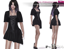 MAITREYA 5.3 LaraX FULL PERM FITMESH Asymmetric Tunic Dress with Front Lace
