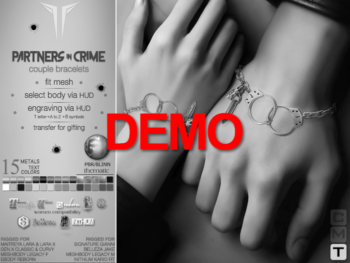 **RE** Partners in Crime Couple Bracelets DEMO