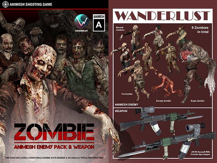 =Wanderlust= Animesh Shooting Game - Zombie Pack (BOX)