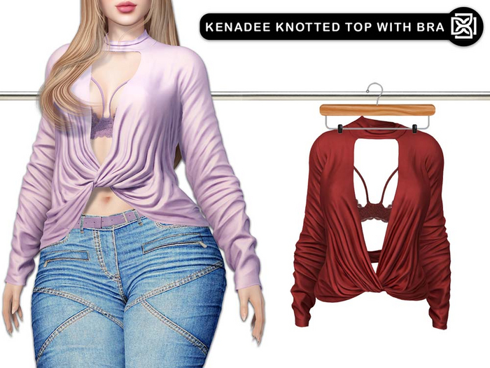 Addams - Kenadee Knotted Top with Bra #08