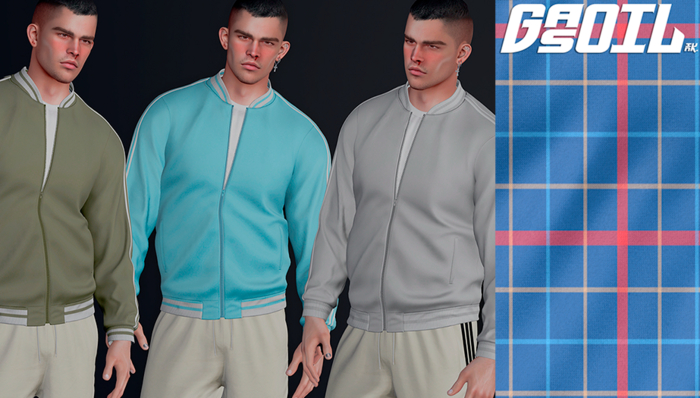 [GL - inc.] - Hadi Jacket Blue Red Cell