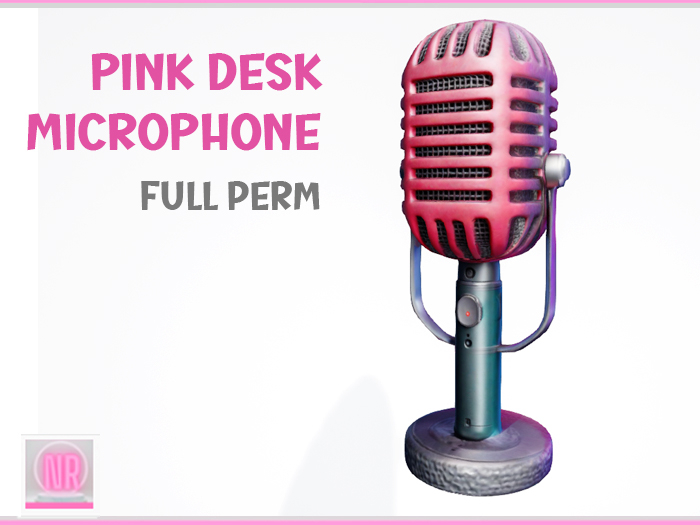 Pink Desk Microphone Full Perm 