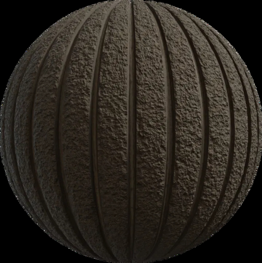 PBR Material - ribbed_concrete_wall