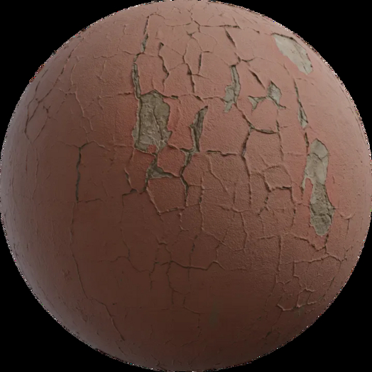 PBR Material - peeling_painted_wall