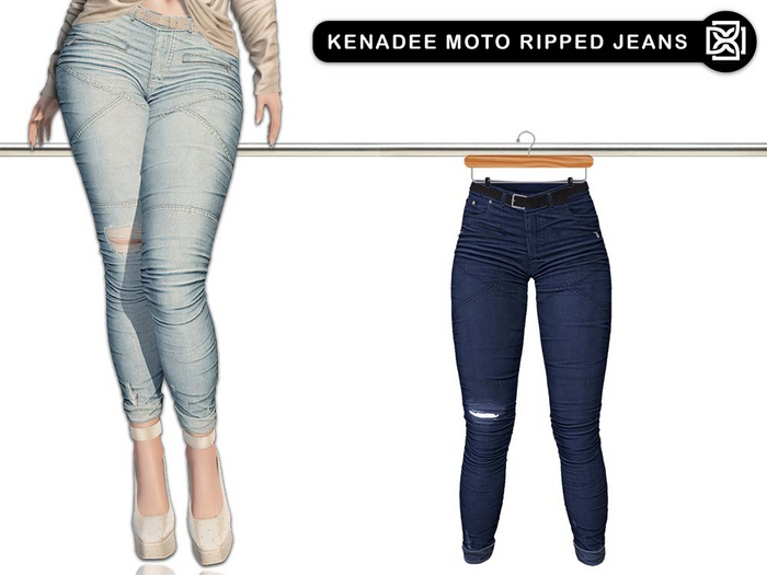 Addams - Kenadee Moto Ripped Jeans #33