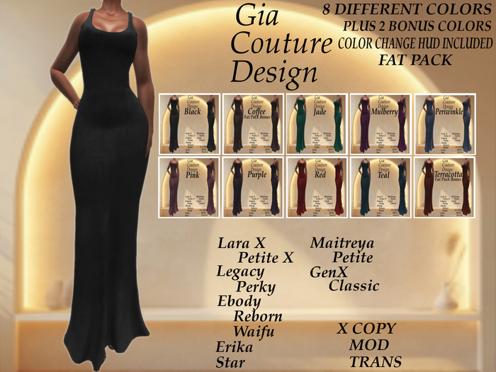 "GCD" Taunja Long Velvet Dress FAT PACK