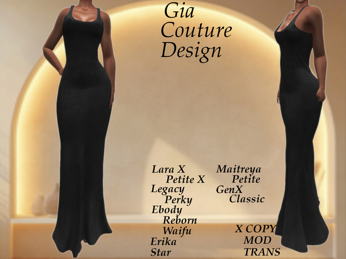 "GCD" Taunja Long Velvet Dress Black