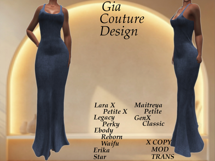 "GCD" Taunja Long Velvet Dress Periwinkle