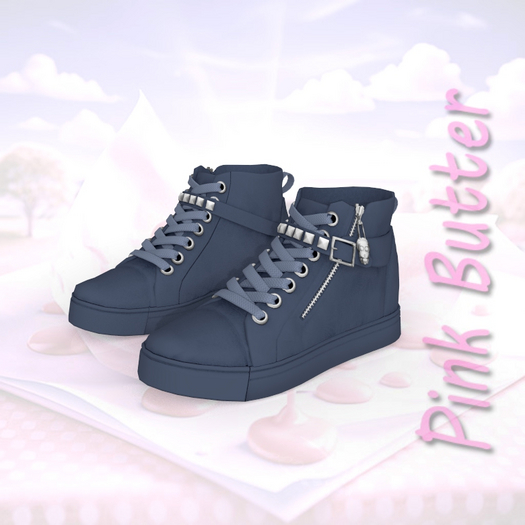 Navy High Top Sneakers LARAX