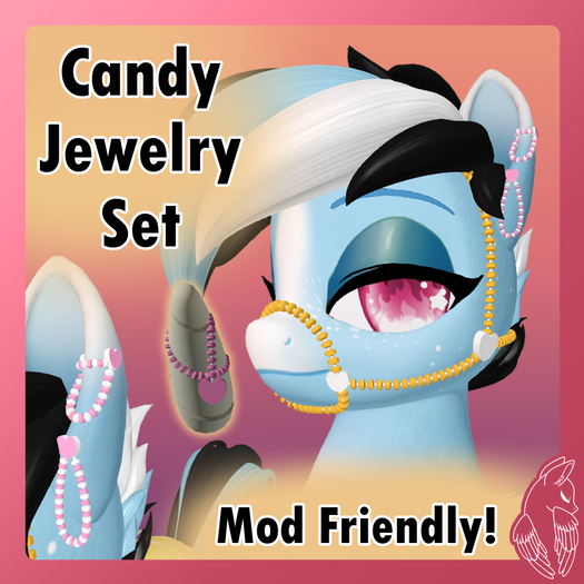 [TPP] Candy Heart Halter, Horn Heart, and Earrings 