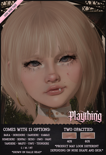 Plaything - Nose Tags - Dere Pack