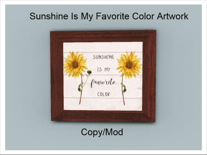 *CC* Sunshine Is My Favorite Color Artwork