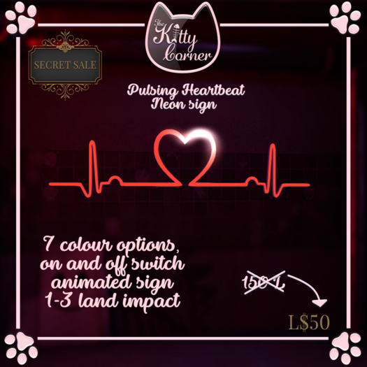 [TKC] Pulsing heartbeat neon sign
