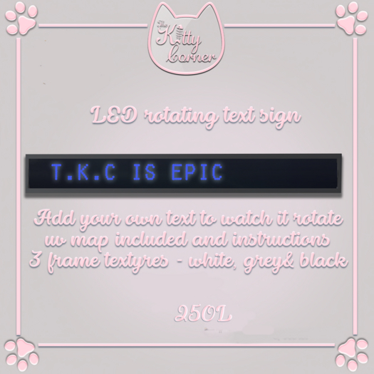 [TKC] LED rotating text sign v0.2