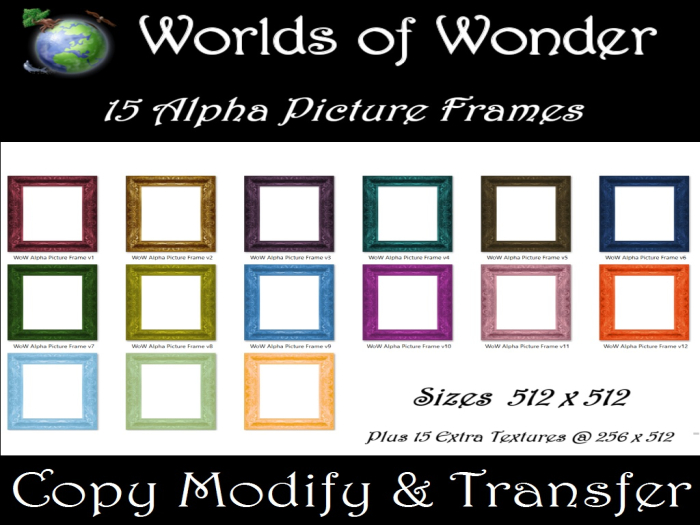 WoW 15 Picture Frame Textures