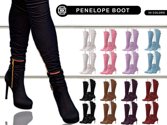 Addams - Penelope - High Heel Boots #FATPACK