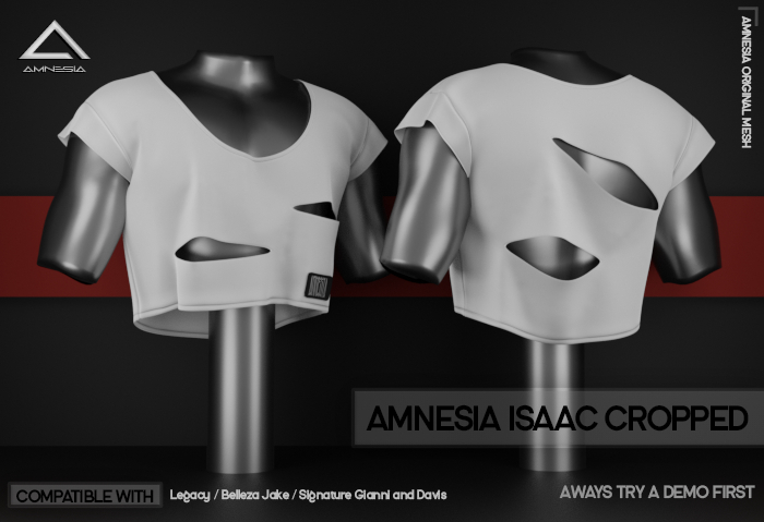 # AMNESIA - Isaac Cropped - White