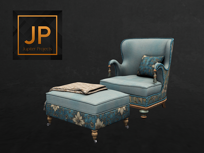 02.DD Adelta Wingback Chair-PG Boxed RARE+03.DD Adelta